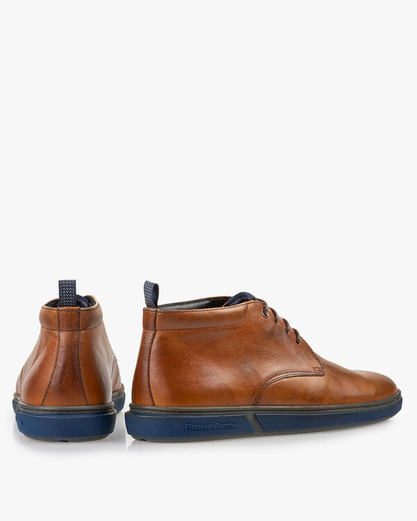 Schn&uuml;rstiefel Kalbsleder cognac