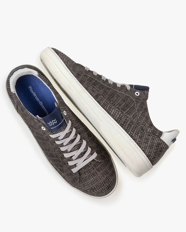 Sneaker mit Print taupe