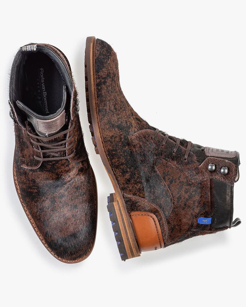 Schn&uuml;rschuh Pony-Style braun