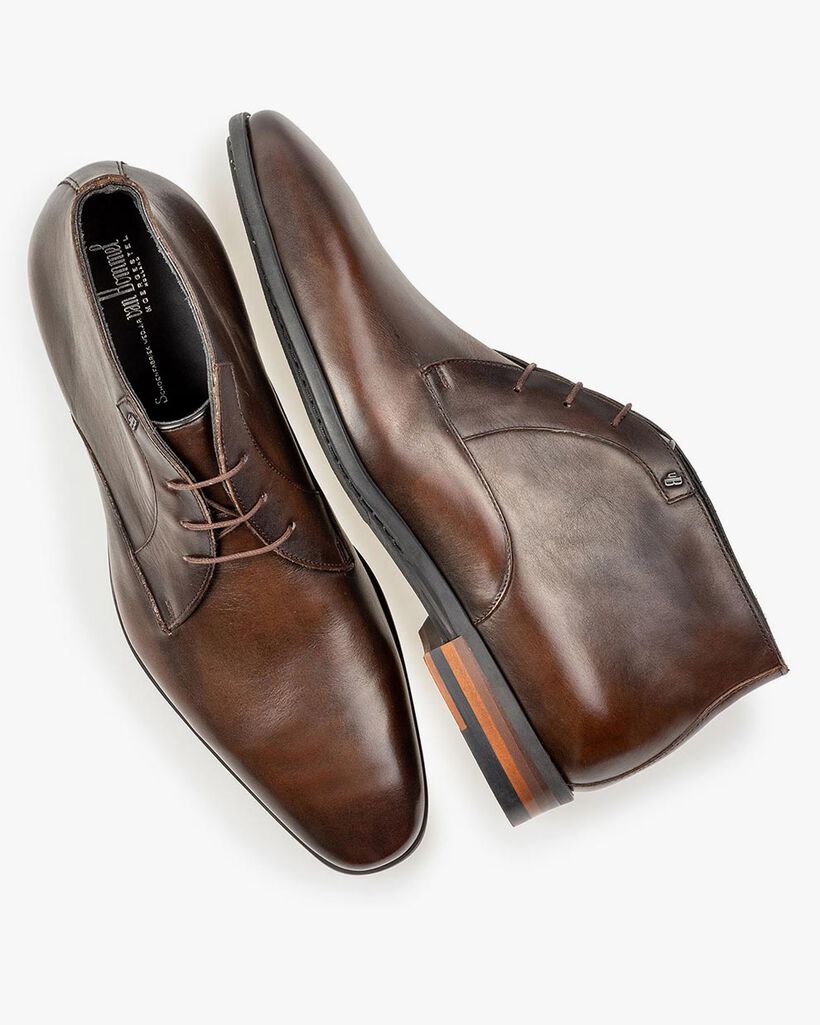 Schn&uuml;rschuh Kalbsleder dunkelbraun