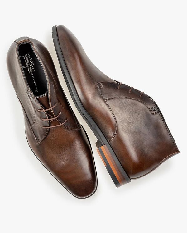 Schn&uuml;rschuh Kalbsleder dunkelbraun