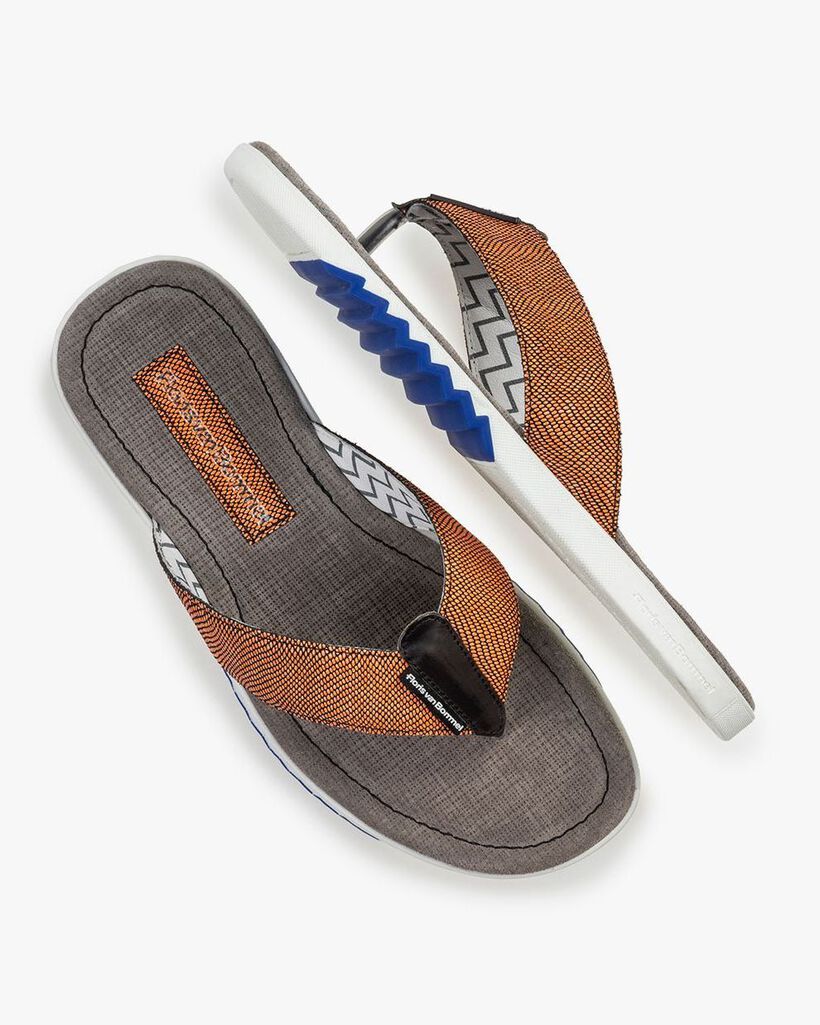 Slipper Wildleder orange