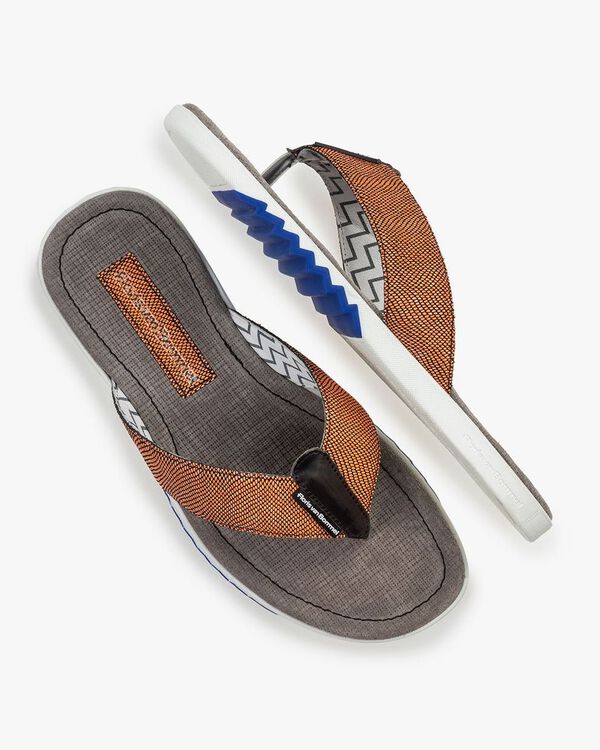 Slipper Wildleder orange