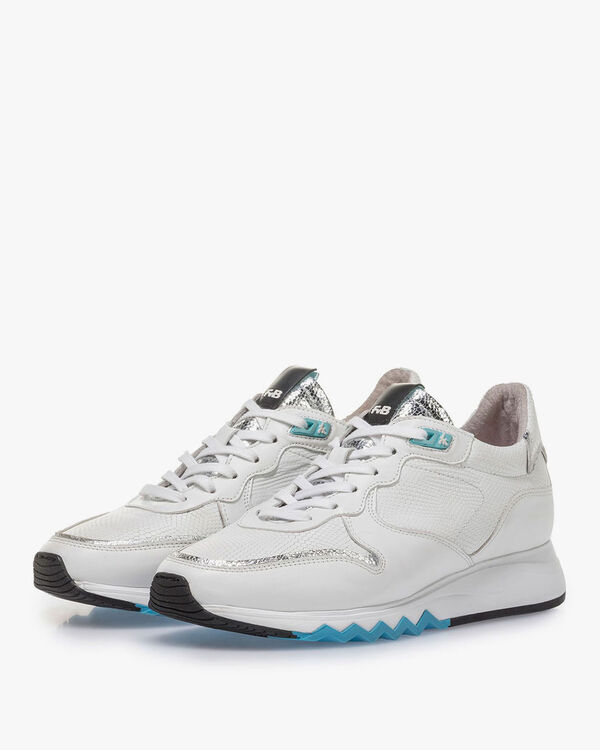 Wei&szlig;er Kalbsleder-Sneaker