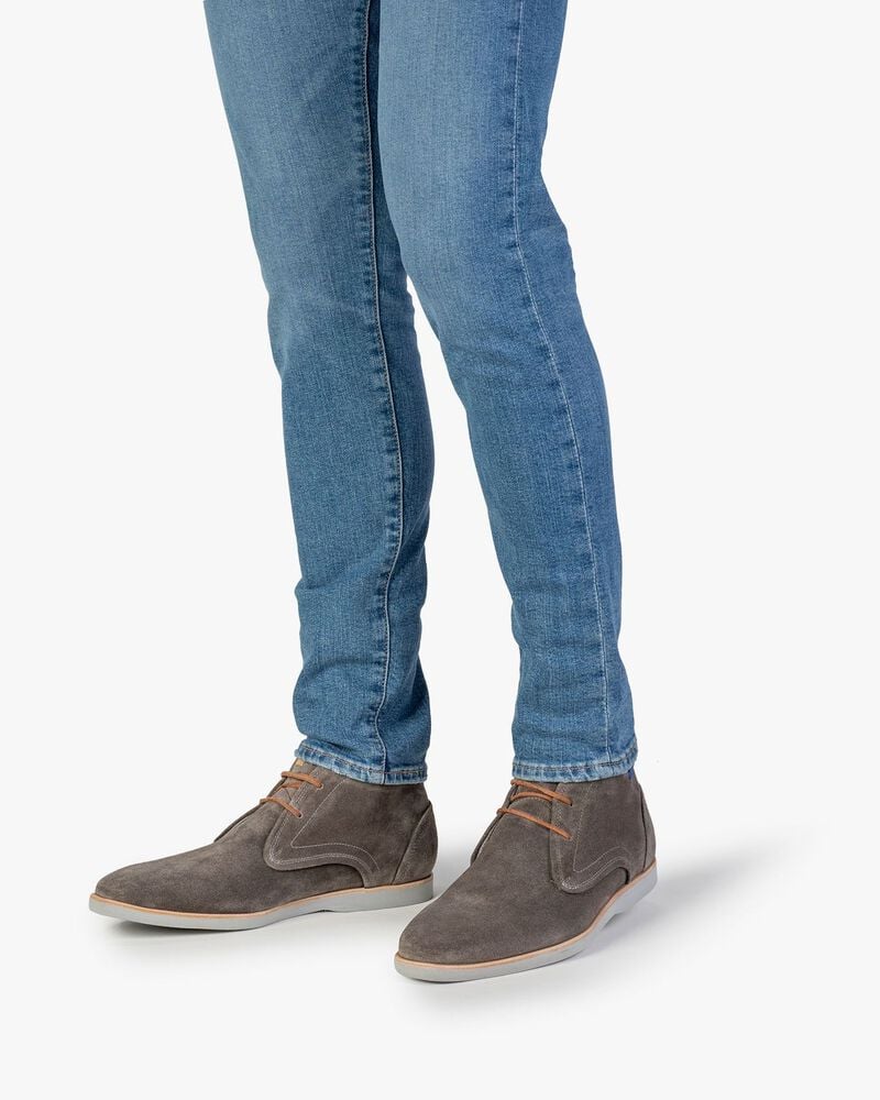 Boot suede leather dark grey