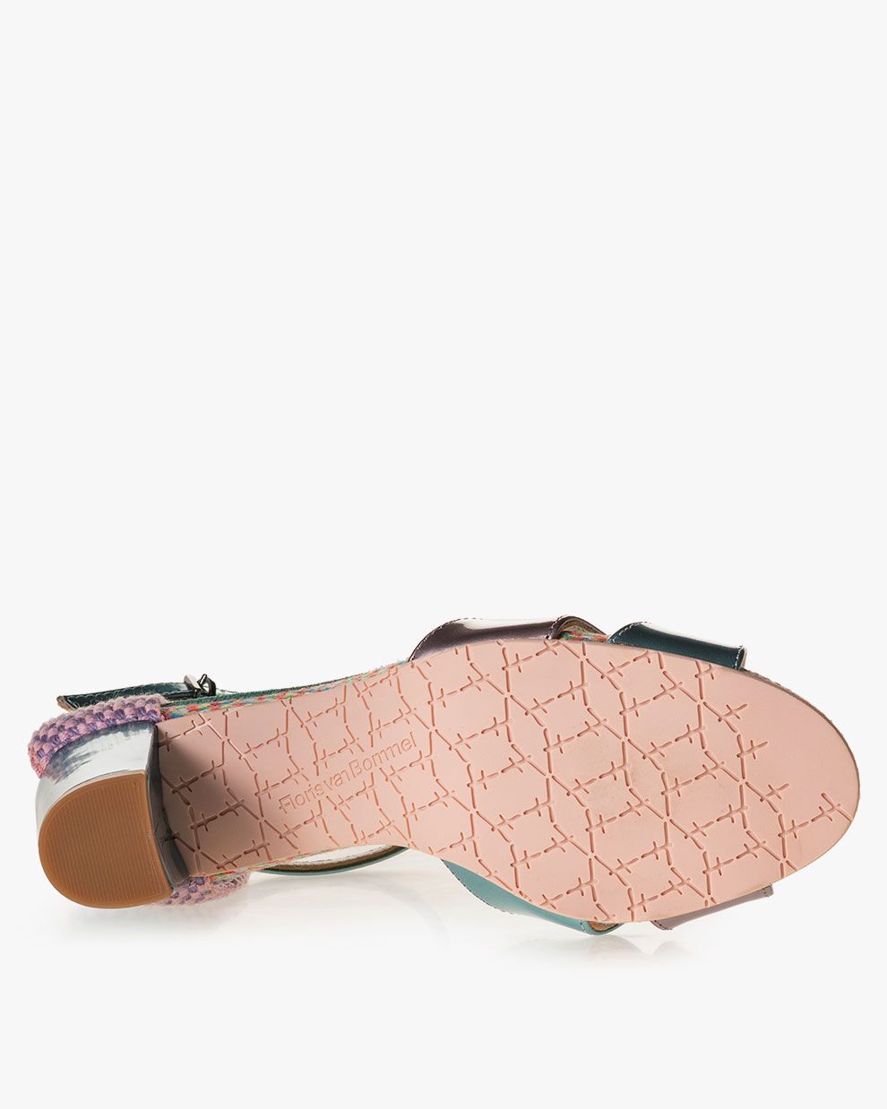 Sandal patent leather light blue Floris van Bommel Women