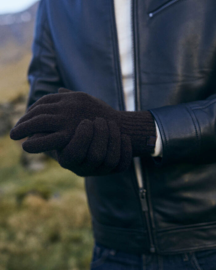 Gloves wool brown