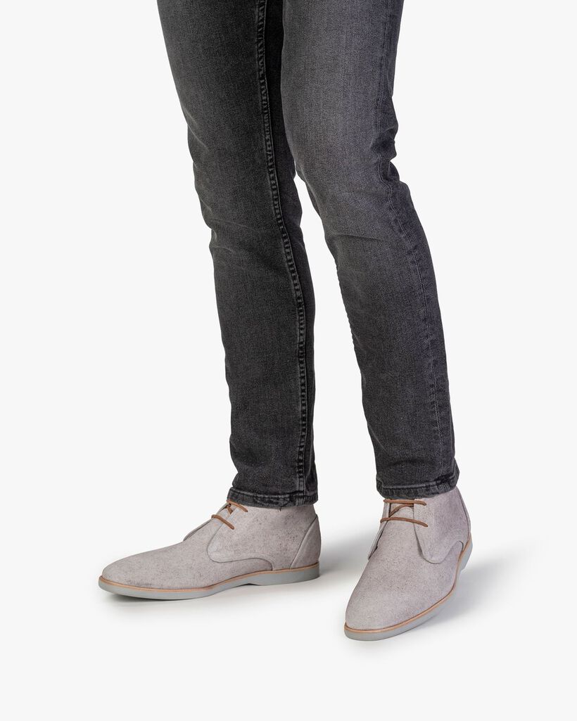 Stiefel Wildleder sandfarben