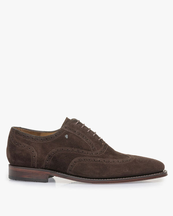 Dunkelbrauner Wildleder-Brogue