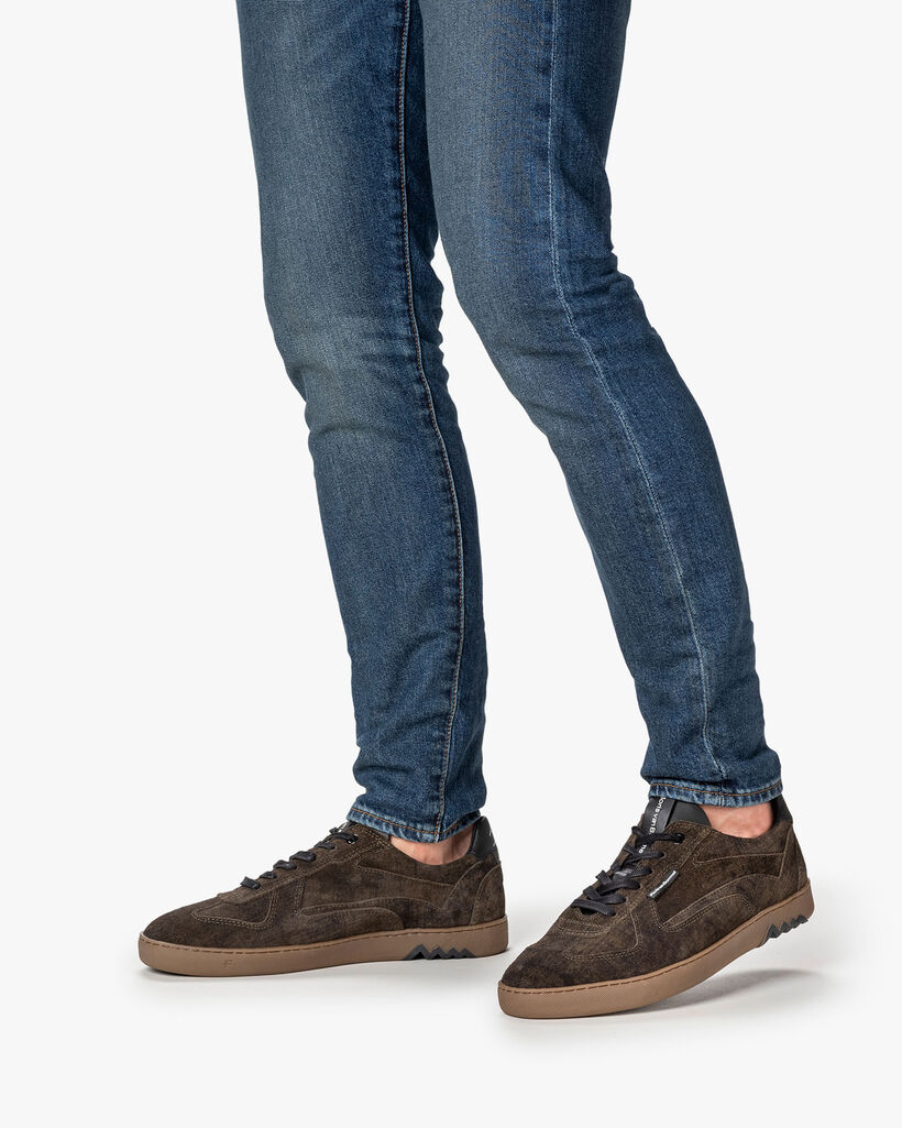 Sneaker suede dark green