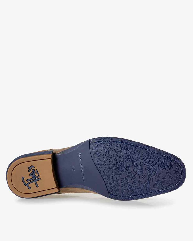 Schn&uuml;rschuh sandfarben Wildleder