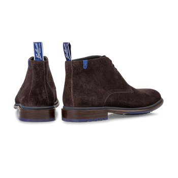 Schn&uuml;rstiefel Wildleder dunkelbraun