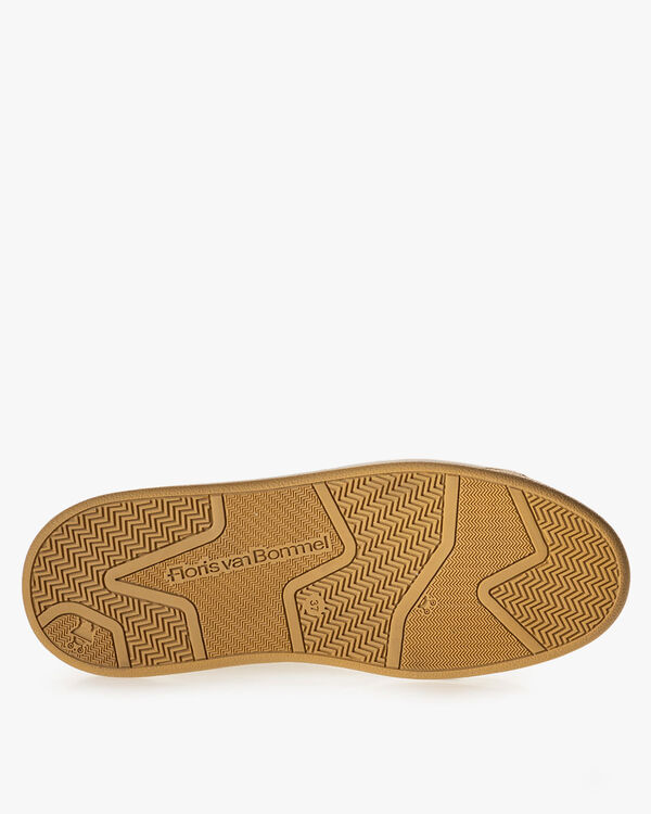 Sneaker printed suede leather beige