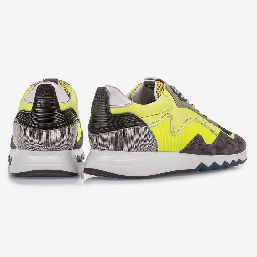 Neongelber Wildleder-Sneaker