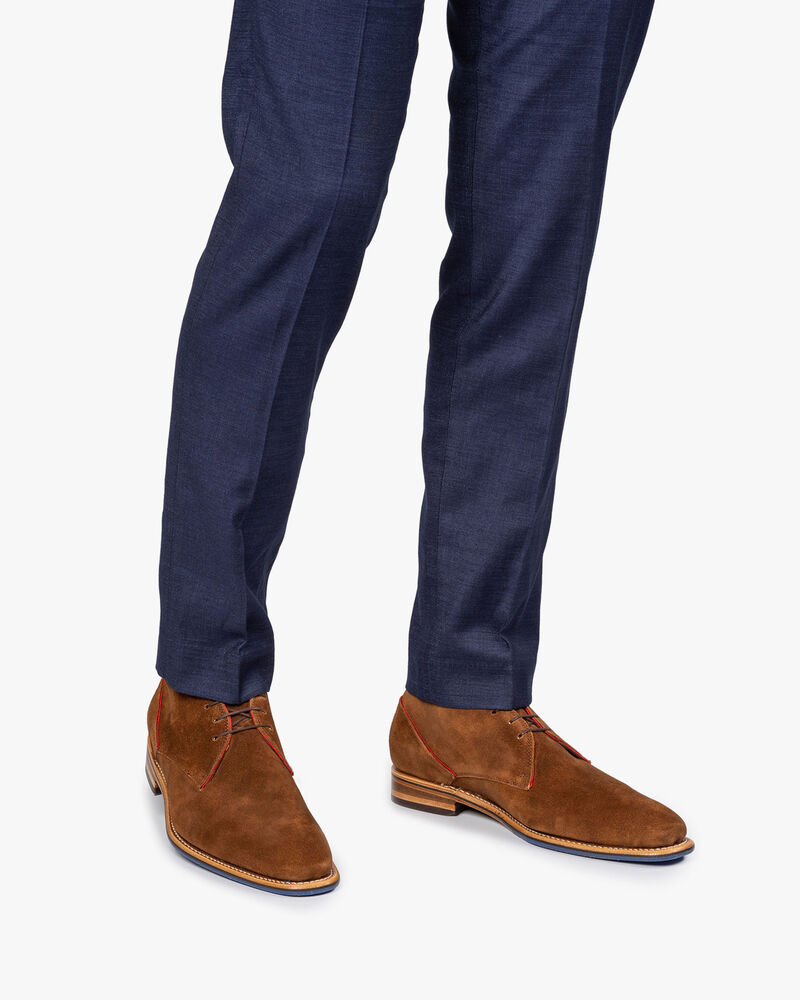 Schn&uuml;rstiefel Wildleder braun