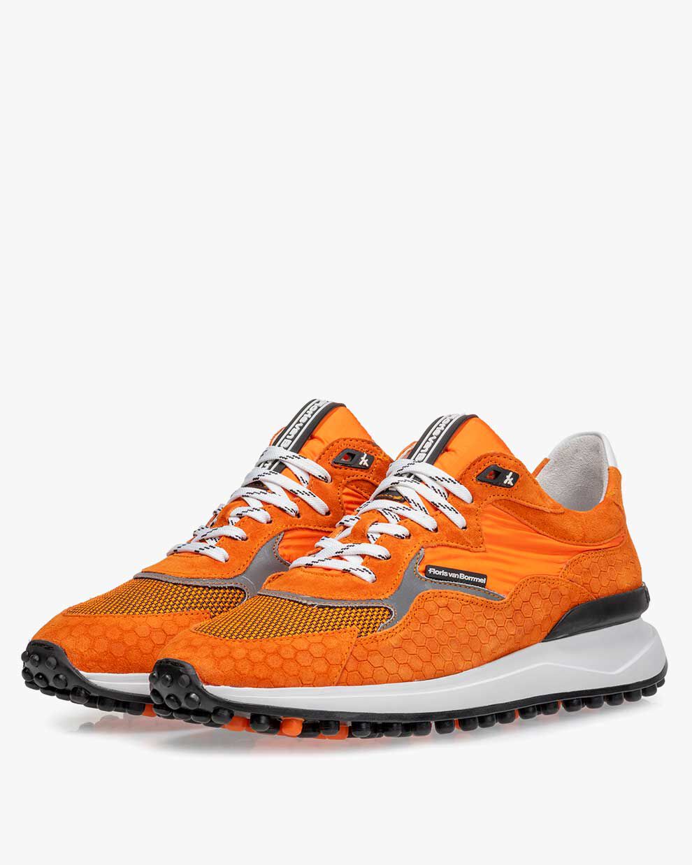 Noppi EK sneaker suede orange | Floris van Bommel Official®