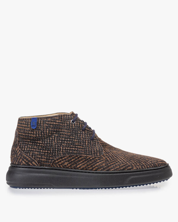 Boot zig-zag print brown