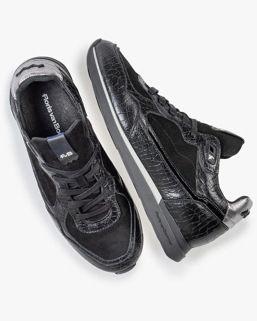 Sneaker schwarzes Leder