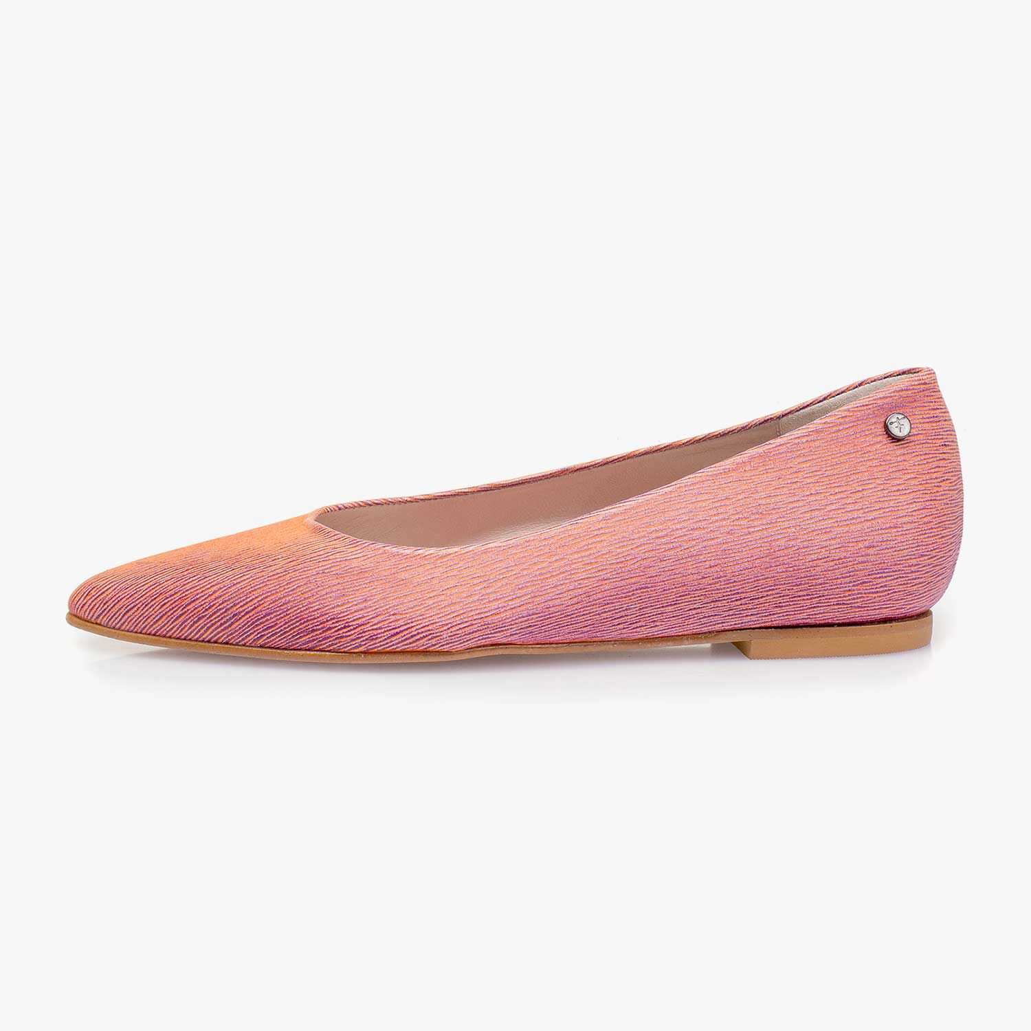 Red leather ballerina 85411 08 Floris van Bommel