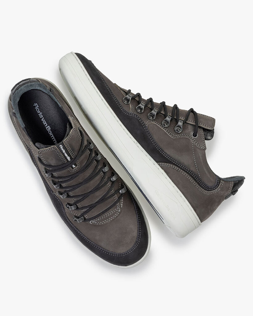 Sneaker Nubukleder dunkelgrau