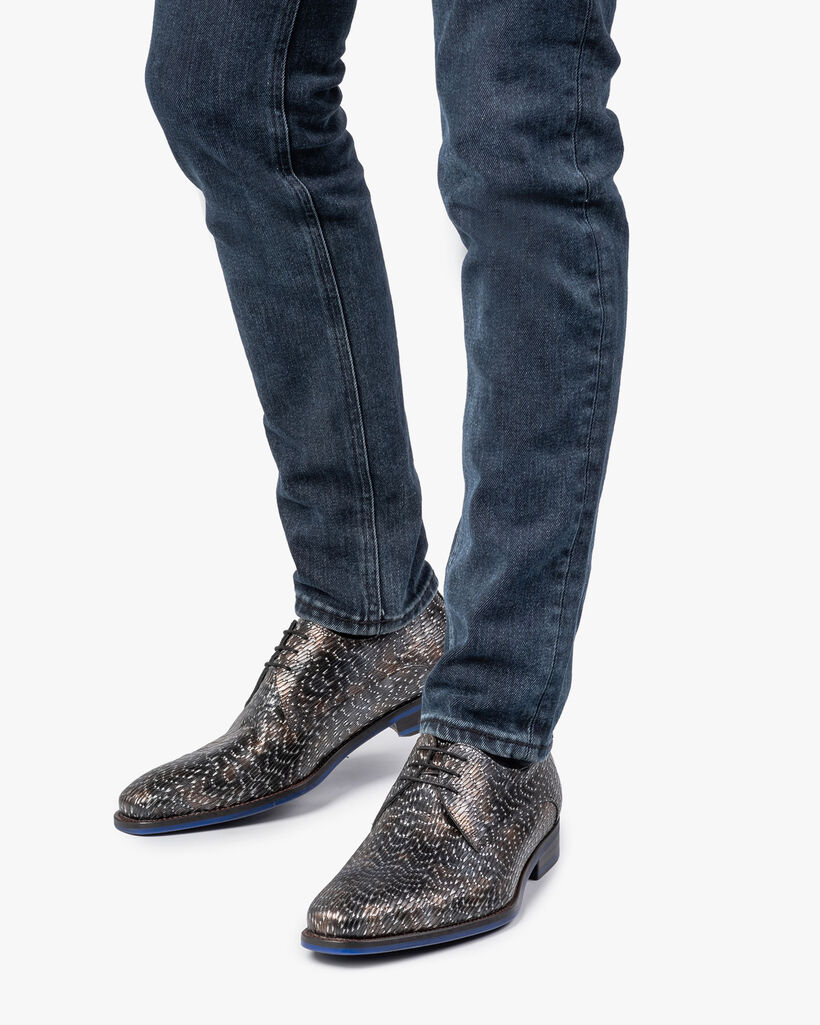 Schn&uuml;rschuh metallic bronze