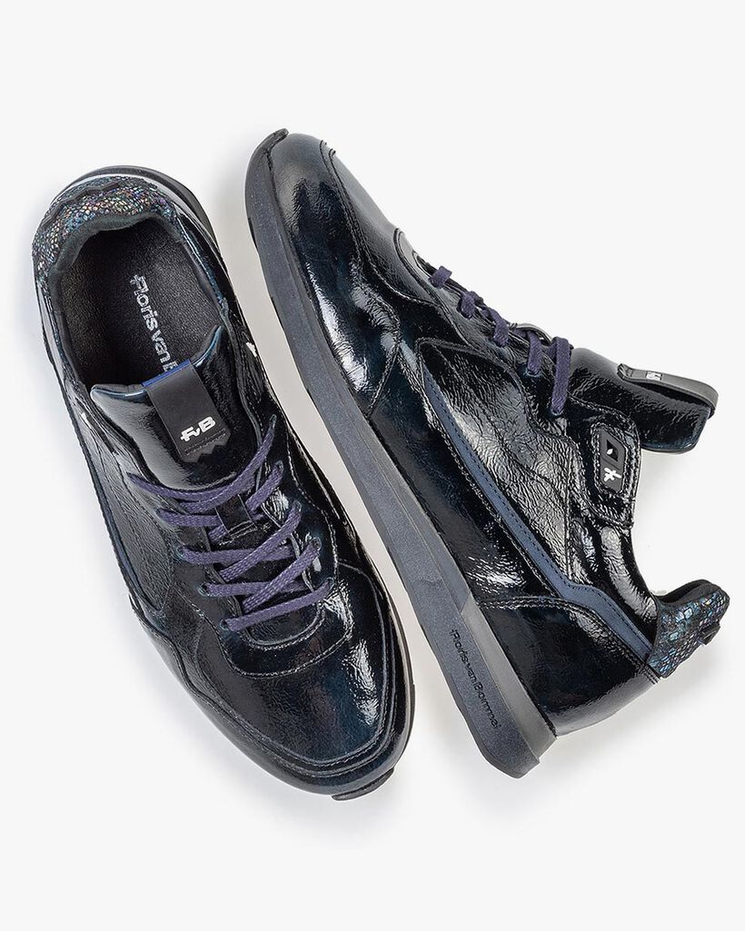 Sneaker blaues Lackleder