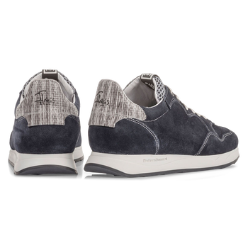 Blue suede leather sneaker