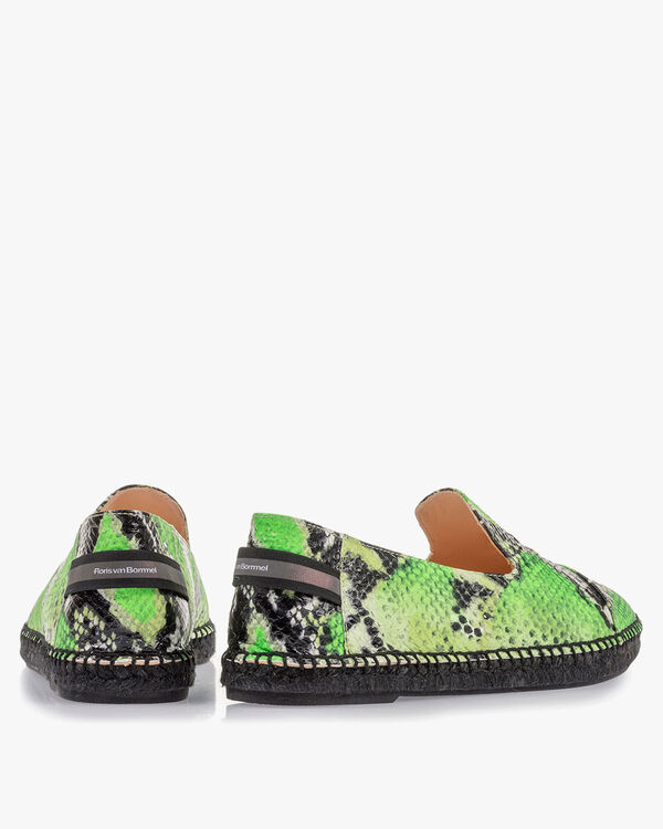Fluorescent green espadrilles