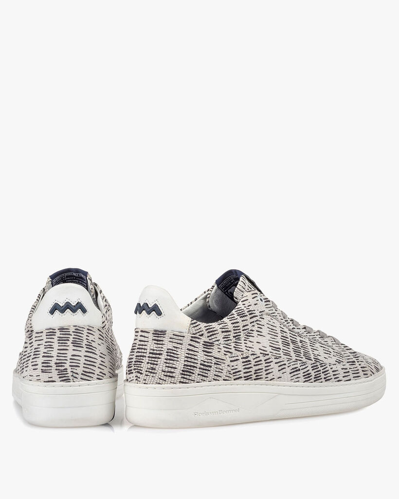 Sneaker Nubukleder schwarz-wei&szlig;