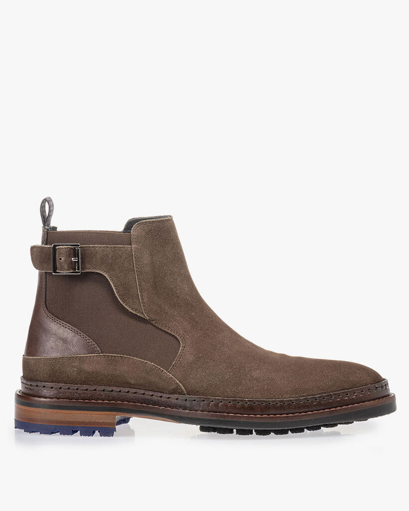 Chelsea Boot Wildleder dunkel taupefarben