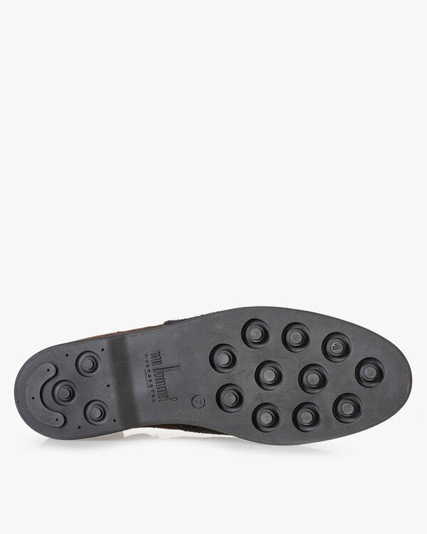 Suede leather Chelsea boot dark brown