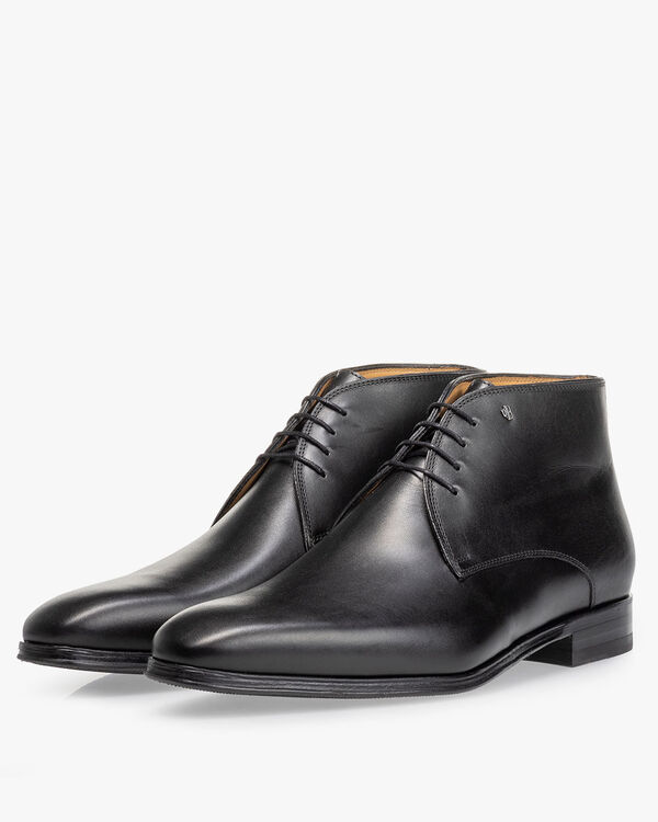 Schn&uuml;rstiefel Kalbsleder schwarz