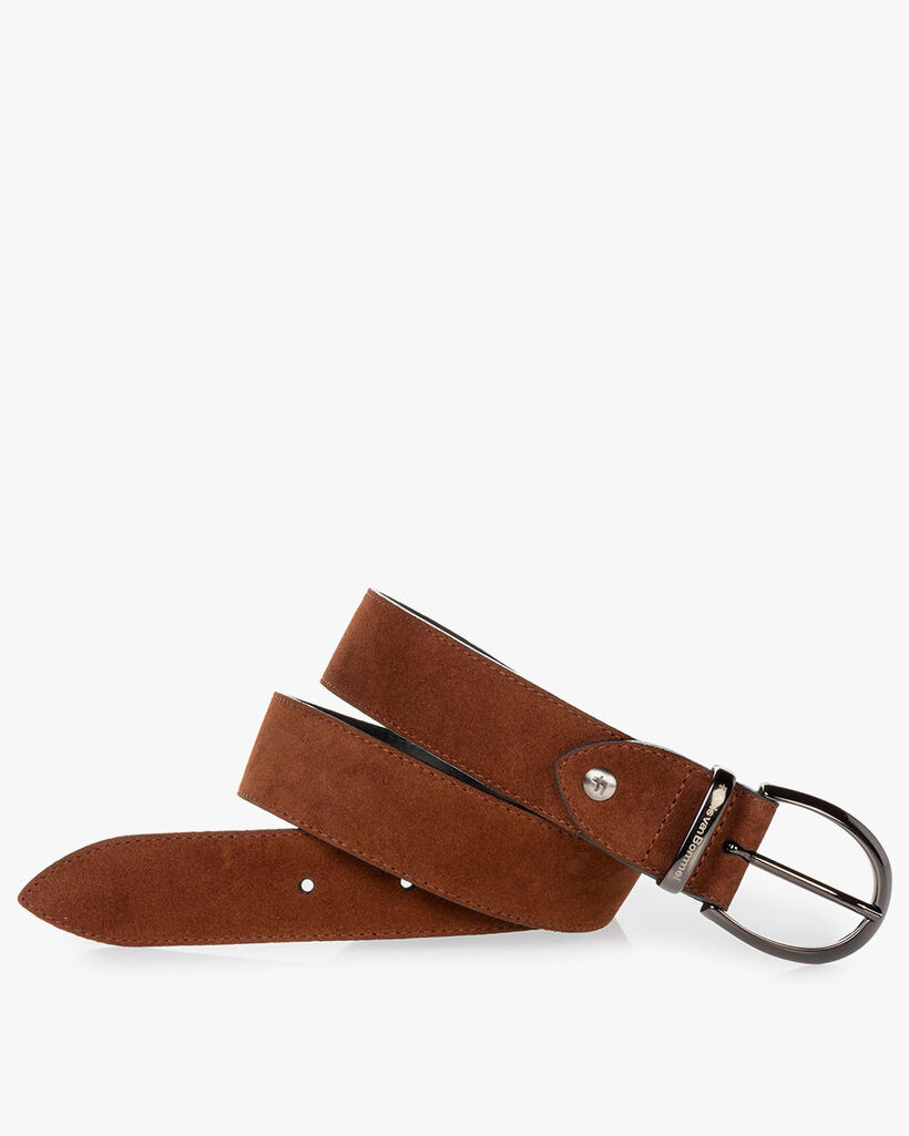 Belt suede cognac