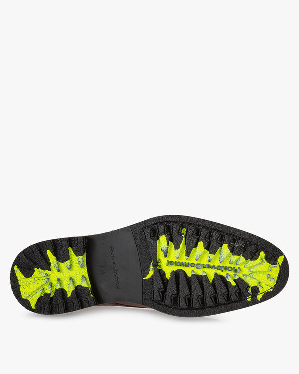 Lace boot leather cognac