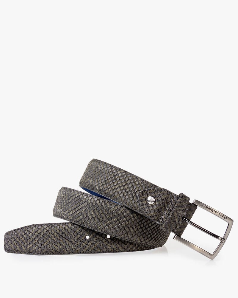 Wildlederg&uuml;rtel gr&uuml;n