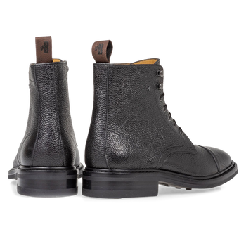 Boot leather with print black