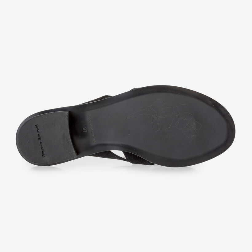 Schwarzer Wildleder-Slipper