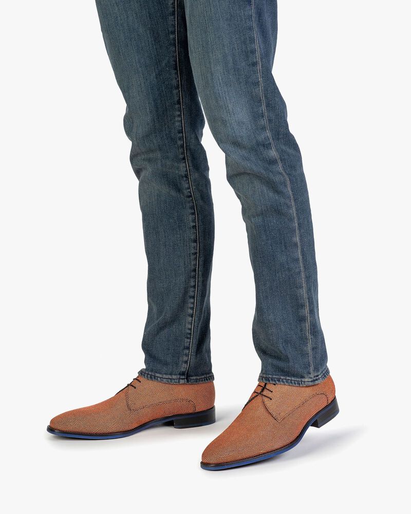 Lace shoe suede orange