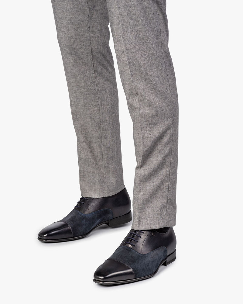 Schn&uuml;rschuh Kalbsleder blau