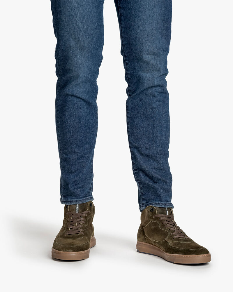 Sneaker suede dark green