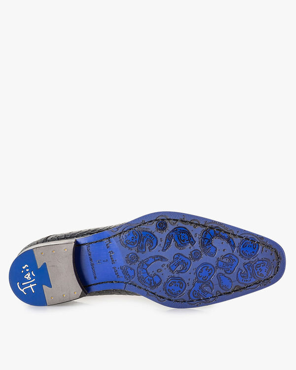 Schn&uuml;rschuh metallic dunkelgr&uuml;n	