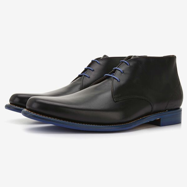 Floris van Bommel black leather men's lace-up boot
