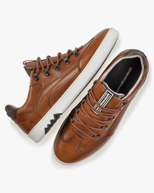 Hiking-Sneaker Leder cognac