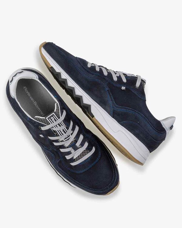 Nineti dark blue suede leather