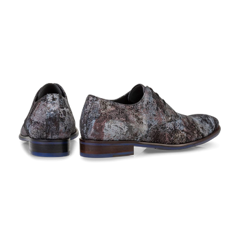 Lace shoe suede dark red