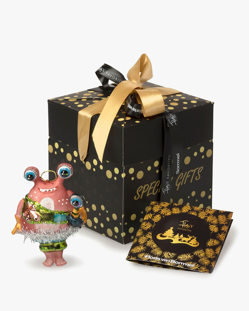 Geschenkbox mit Weihnachtsanhänger 'Eye Monster'
