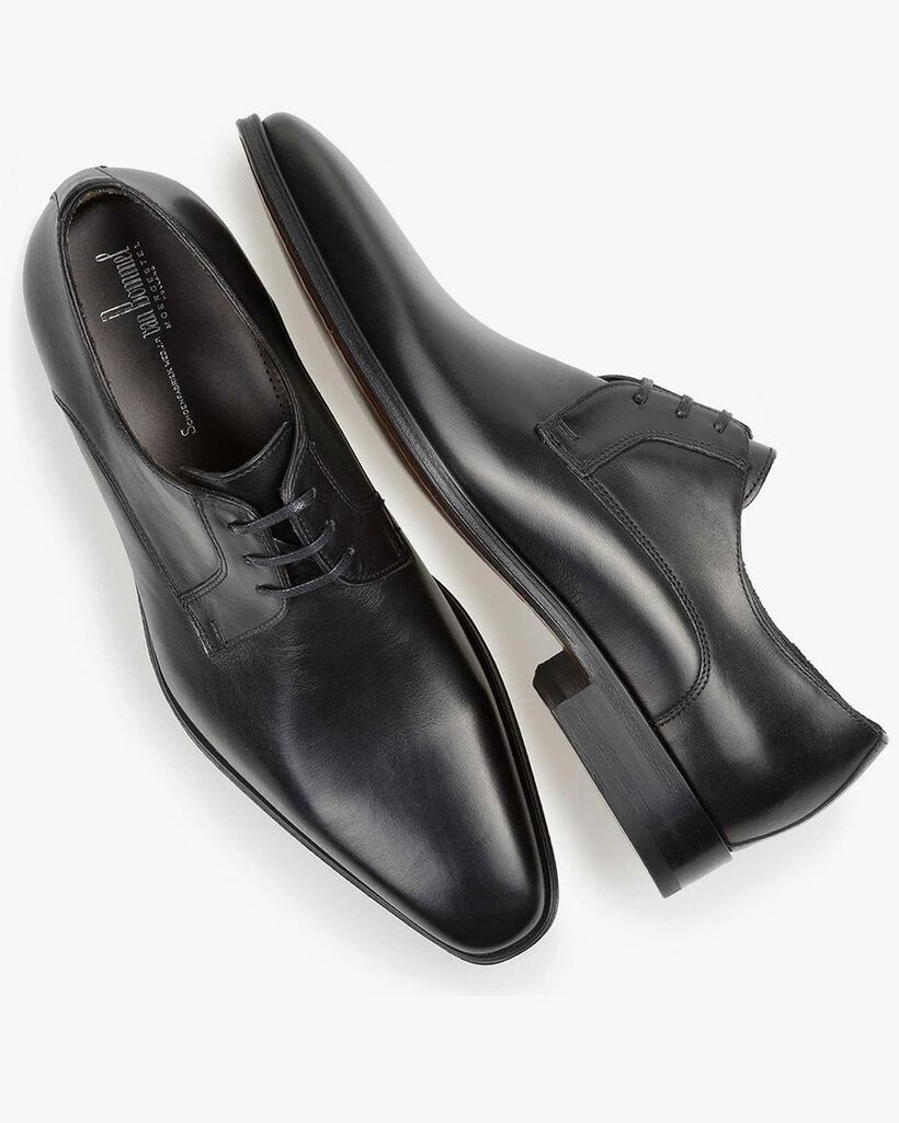 Schn&uuml;rschuh Kalbsleder schwarz