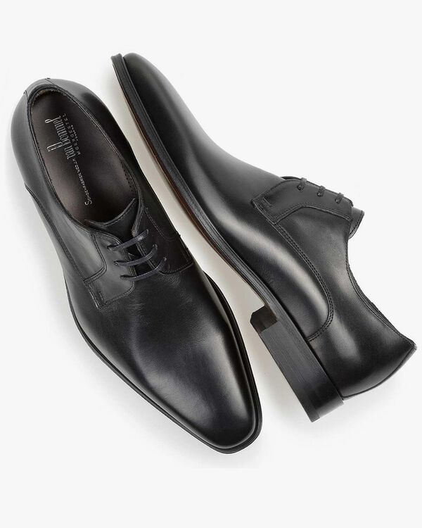 Schn&uuml;rschuh Kalbsleder schwarz