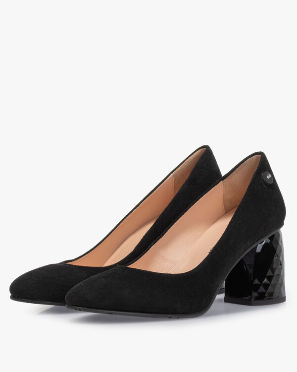 Pumps suede leather black