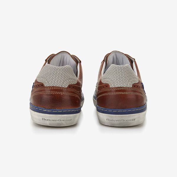 Floris van Bommel cognacfarbener Leder-Herren-Sneaker